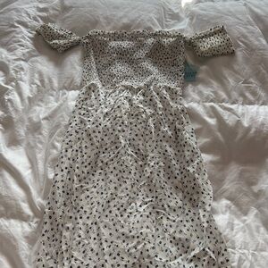 Floral off shoulder dress